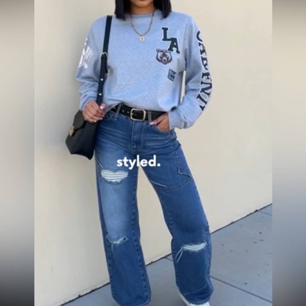 Gray California Graphic Women’s Sweater